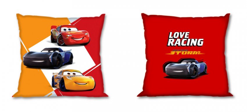 FARO Navlaka za jastuke Automobili Love Racing Cotton, 40/40 cm - pokrivači za jastuke