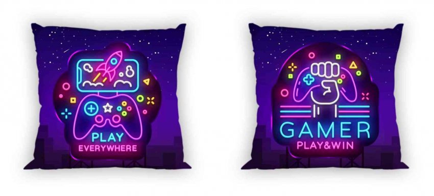 FARO Navlaka za jastuk Gamer Neon Cotton, 40/40 cm - pokrivači za jastuke