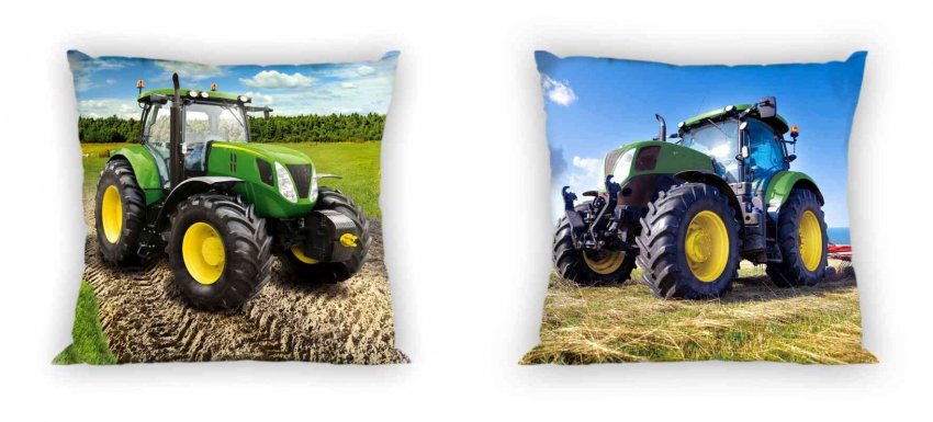 FARO Navlaka za jastuke Traktor zelena Pamuk, 40/40 cm - pokrivači za jastuke