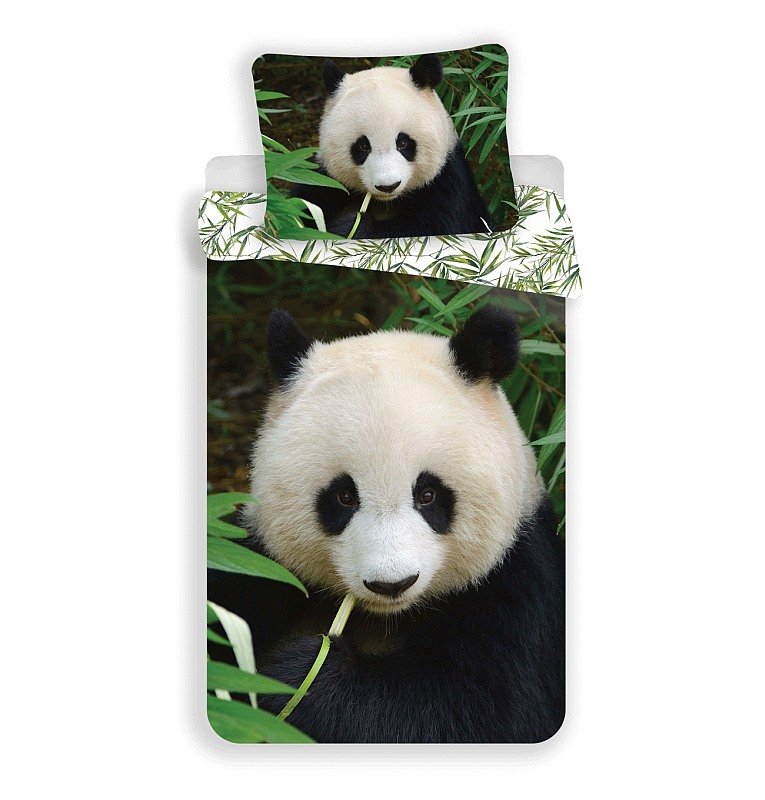 JERRY TKANINE Posteljina Panda Cotton, 140/200, 70/90 cm - Posteljina foto print