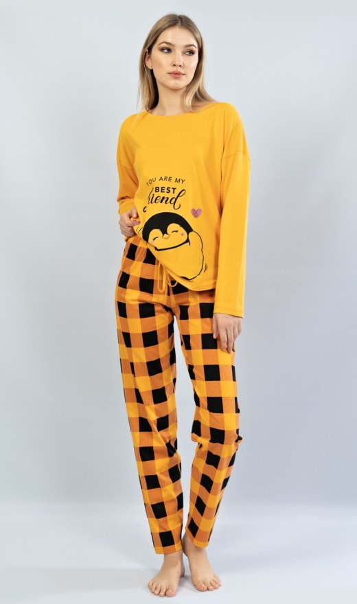 Ženska duga pidžama Penguin - Ženska pidžama s dugim rukavima