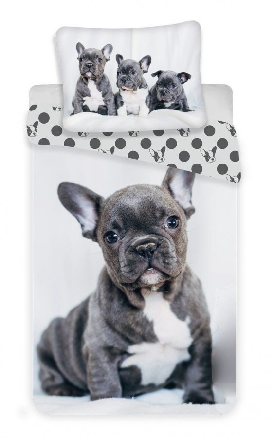 Fotoprint posteljina Bulldog | 140x200, 70x90 cm - Dječja posteljina Fototisak