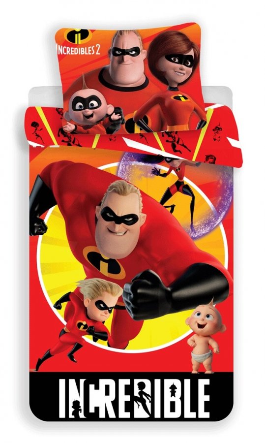 Posteljina Incredibles 02 | 140x200, 70x90 cm - Licencirana posteljina