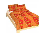 Posteljina za bebu krep Žirafa crvena | 90x130, 45x60 cm Posteljina za krevete - Dječja posteljina - Dječja posteljina za bebe - Dječja posteljina krep