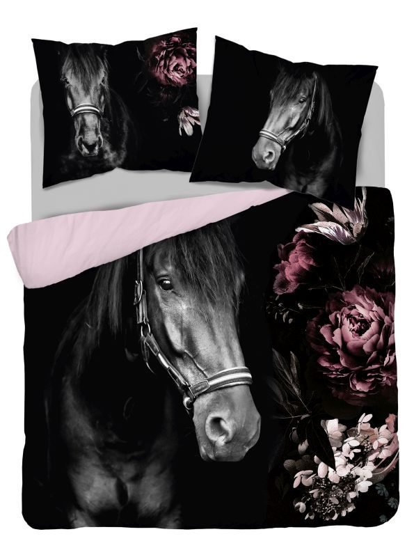 DETEXPOL francuska posteljina Horse Romantic Cotton, 220/200, 2x70 / 80 cm - Posteljina foto print