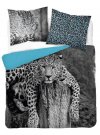DETEXPOL francuski lan Leopard pamuk, 220/200, 2x70 / 80 cm Posteljina foto print