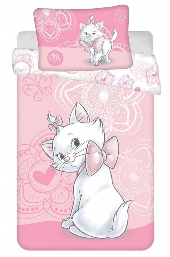 Disney posteljina za krevetić Marie cat 02 baby 100x135, 40x60 cm - Dječja posteljina licencirana