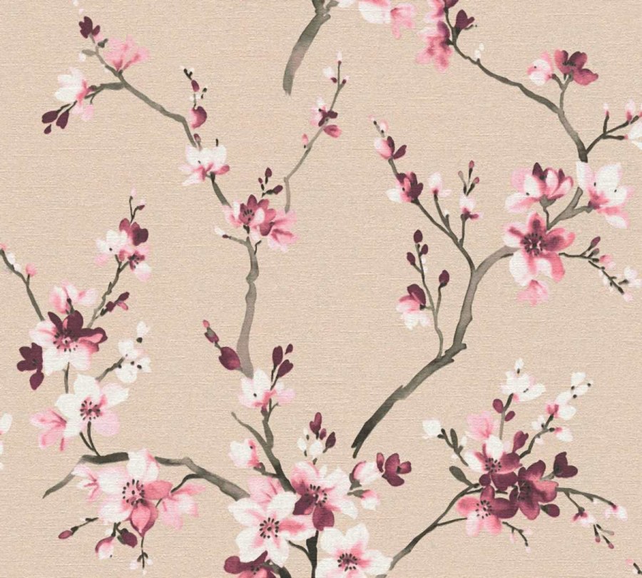 Tapeta od flisa trešnjin cvijet 38520-3 Desert Lodge | Ljepilo besplatno - AS Création