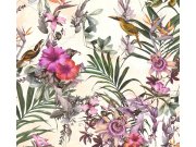 Tapete od flisa cvijeće i ptice 38178-6 Dream Flowery | Ljepilo besplatno AS Création