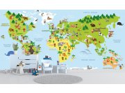 Dječji tapeta Karta svijeta 1 m2