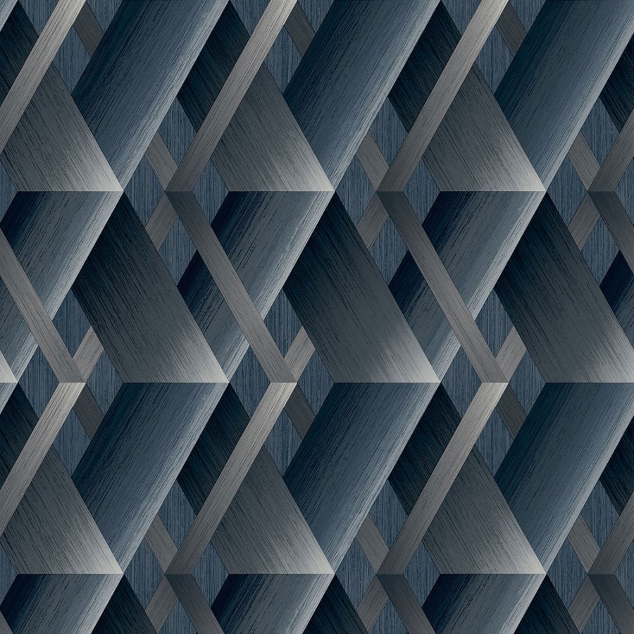 Geometrijska 3D flis tapeta za zid, imitace dřeva WL2602 | Ljepilo besplatno - Grandeco