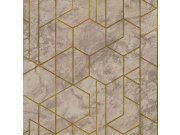 Geometrijska mramorna smeđa flis tapeta za zid WL2502 | Ljepilo besplatno Grandeco