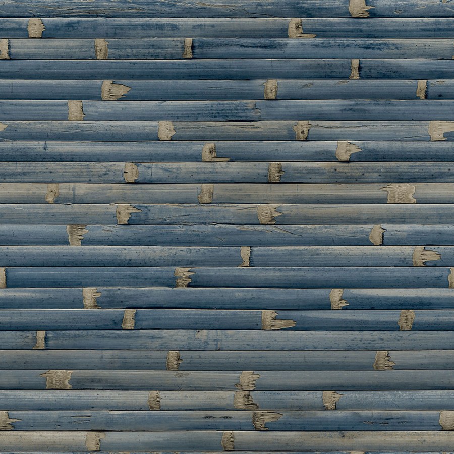 Plava flis tapeta za zid, imitacija bambusa, WL1102 | Ljepilo besplatno