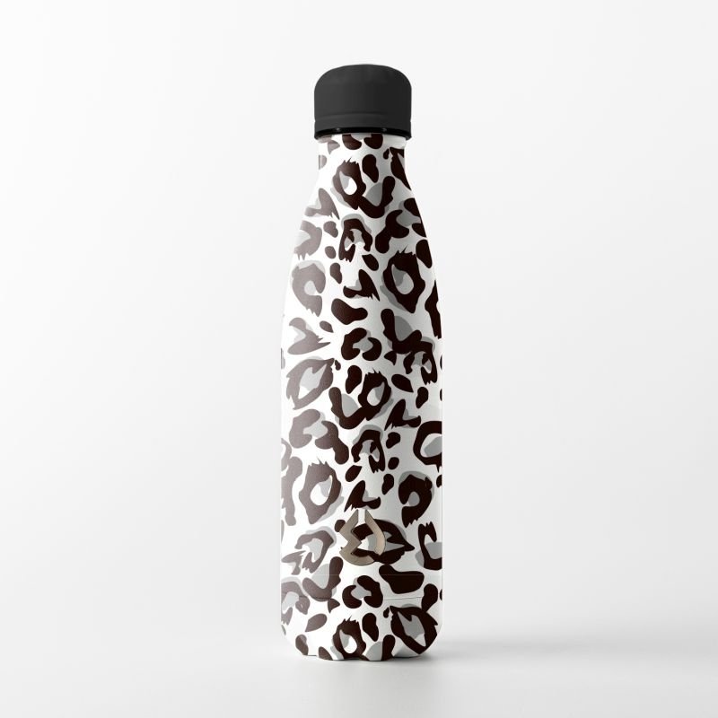 Water Revolution Termo boca za piće od nehrđajućeg čelika Fashion Leopard bijela od nehrđajućeg čelika za hranu 18/8, 500 ml - boce za vodu