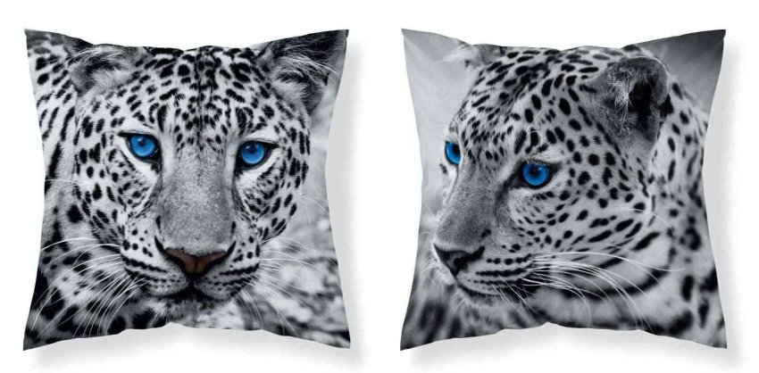 DETEXPOL Jastučnica Leopard crna i bijela mikro poliester, 40/40 cm - pokrivači za jastuke