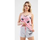 Ženska pidžama kratke hlače s tregerima Panda Žene - Ženske pidžame - Ženske pidžame kratke hlače
