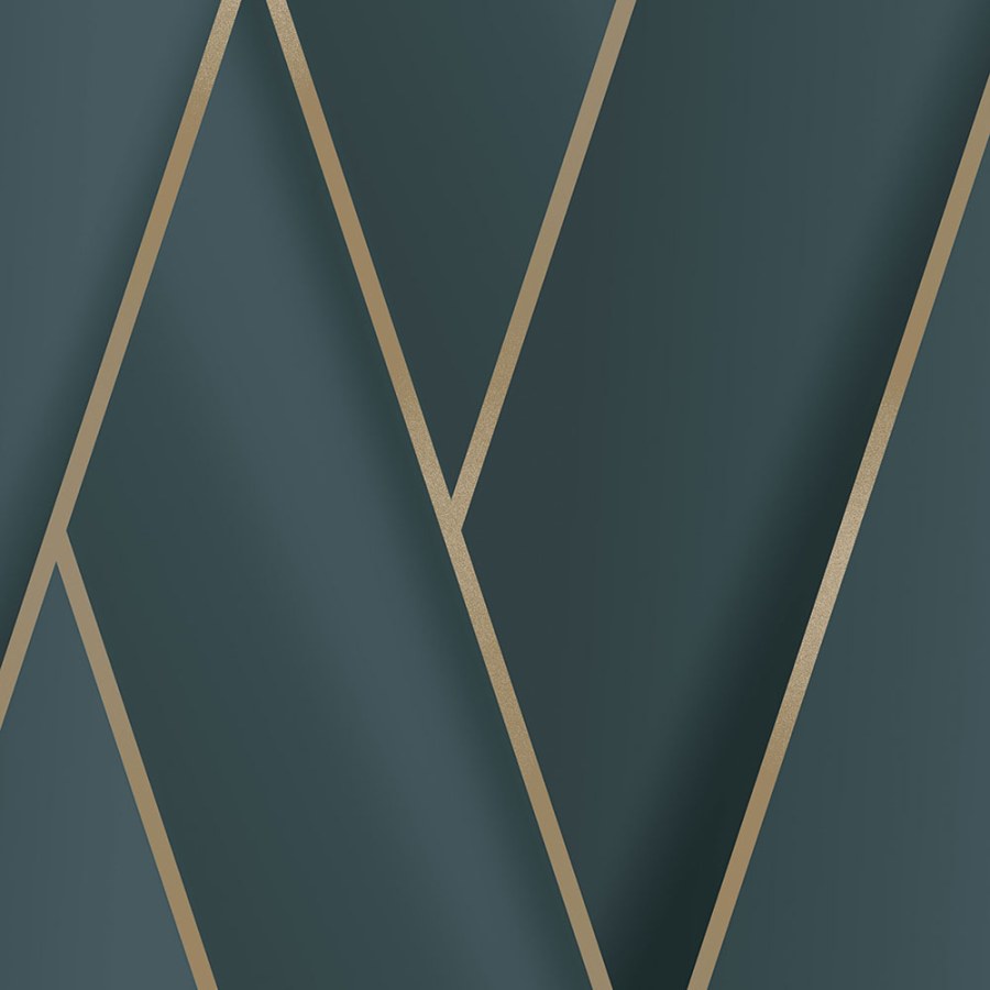 Zelena geometrijska periva tapeta od flisa 234804 | Ljepilo besplatno - Na skladištu