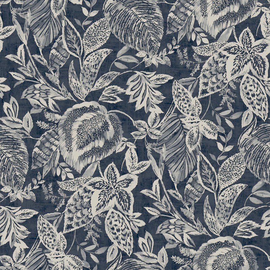 Tamno plava flis tapeta lišće 171801 | Ljepilo besplatno - Na skladištu