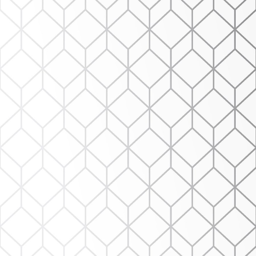 Geometrijska bijela flis tapeta 104121 | Ljepilo besplatno - Na skladištu