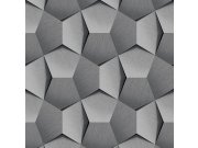 Geometrijska siva flis tapeta A54601 | Ljepilo besplatno Na skladištu