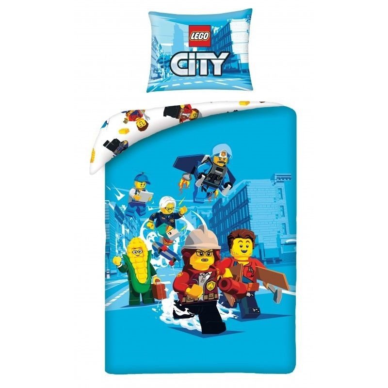 HALANTEX Posteljina Lego City plava Pamuk, 140/200, 70/90 cm - Posteljina sa licencijom