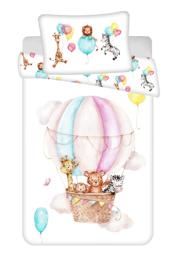 Disney posteljina Životinje Leteći balon beba 100x135, 40x60 cm - Dječja posteljina licencirana