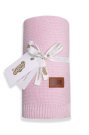 DETEXPOL Pletena deka za kolica pamuk bambus roza Pamuk, bambus, 80/100 cm Deke i vreće za spavanje - pletene deke