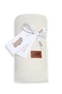 DETEXPOL Pletena deka za kolica pamuk bambus krem pamuk, bambus, 80/100 cm Deke i vreće za spavanje - pletene deke
