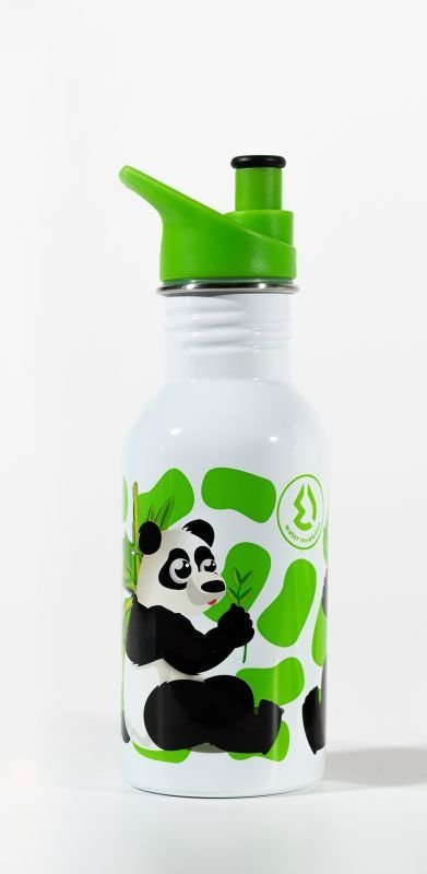Water Revolution Dječja boca za piće od nehrđajućeg čelika Panda Food-grade nehrđajući čelik 18/8, 500 ml - boce za vodu