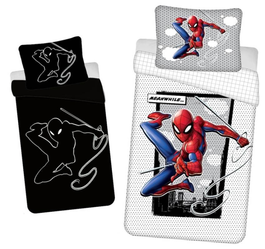 JERRY FABRICS Posteljina Spiderman 02 svjetleći pamuk, 140/200, 70/90 cm - Posteljina sa licencijom