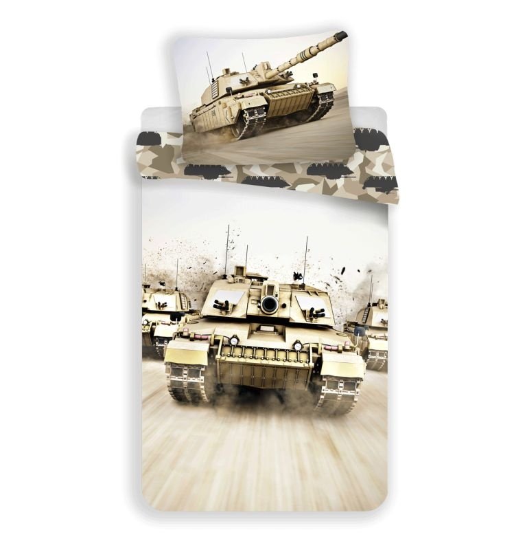 JERRY TKANINE Lan Tank Pamuk, 140/200, 70/90 cm - Posteljina foto print