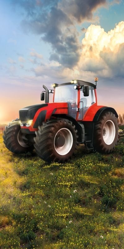 FARO Traktor za ručnike, crveni pamuk - frotir, 70/140 cm - ručnici za plažu
