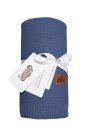 DETEXPOL Pletena deka za kolica pamuk bambus denim Pamuk, bambus, 80/100 cm Deke i vreće za spavanje - pletene deke