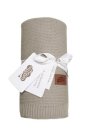 DETEXPOL Pletena deka za kolica pamuk bambus bež Pamuk, bambus, 80/100 cm Deke i vreće za spavanje - pletene deke