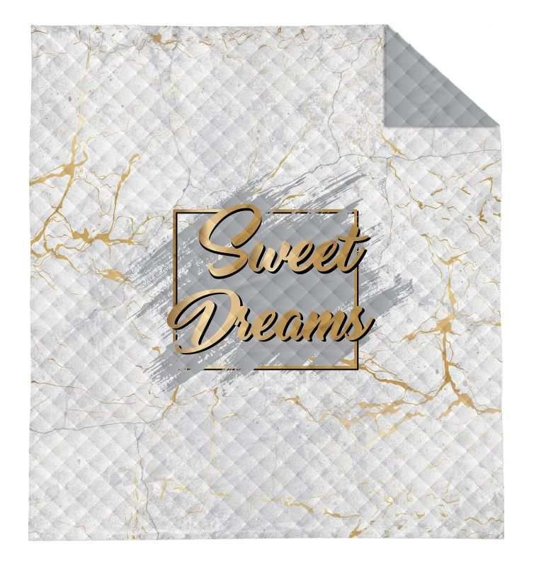 DETEXPOL prekrivač Sweet Dreams mramorno bijeli poliester, 170/210 cm - Pokrivači