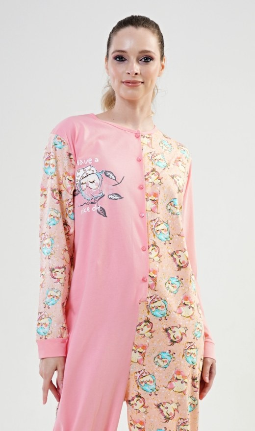 Ženski kombinezon Owl - Ženska pidžama s dugim rukavima
