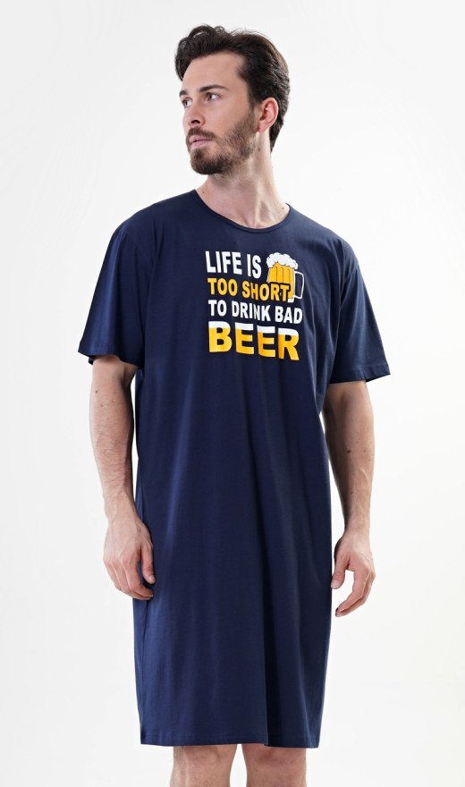 Muška noćna košulja kratkih rukava Life is beer