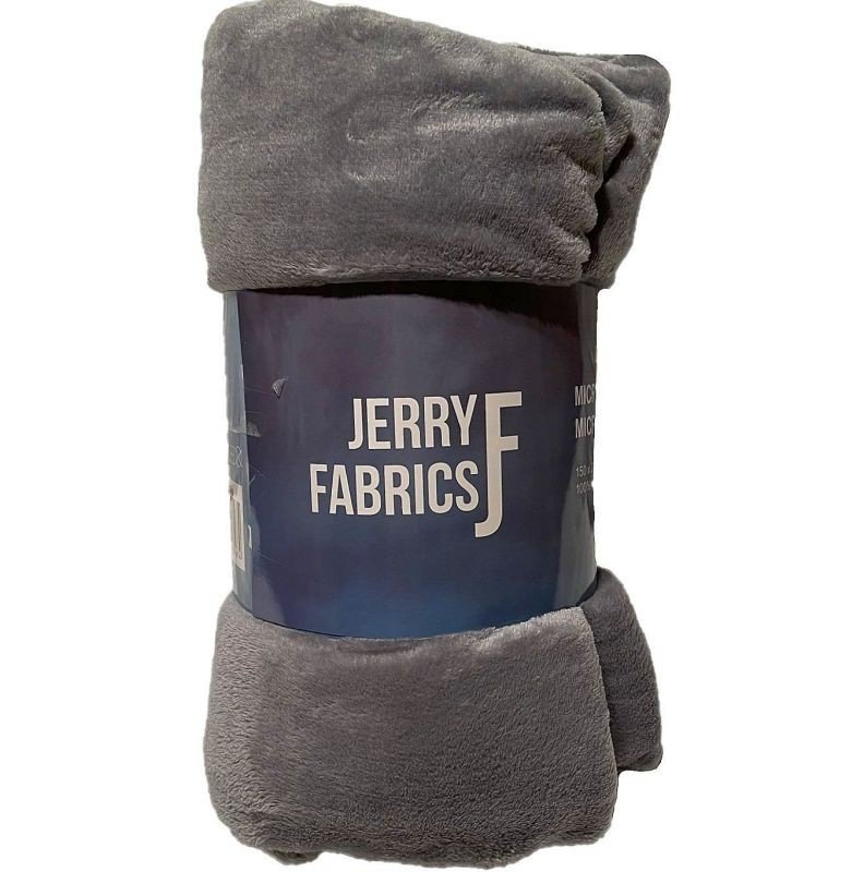 JERRY FABRICS Pokrivač mikroflannel super soft Tamno sivi poliester, 150/200 cm - mikro deke