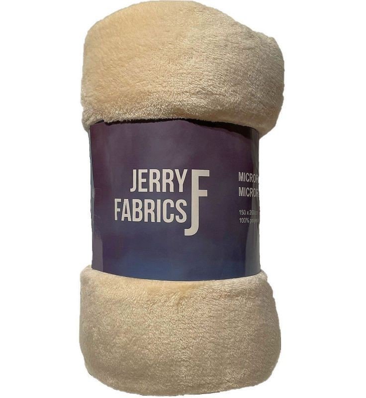 JERRY FABRICS Pokrivač mikroflannel super soft Svijetlo bež poliester, 150/200 cm