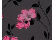 Vinil tapeta crne cvijeće 94429-4 | Ljepilo besplatno Akcija