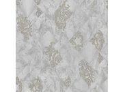 Luksuzna siva flis tapeta s metalickými ornamenti - M31927 Magnifica Murella | Ljepilo besplatno