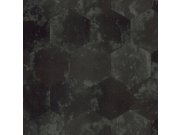 Crna geometrijska flis tapeta s vinil površinom Z80001 Philipp Plein | Ljepilo besplatno Zambaiti Parati