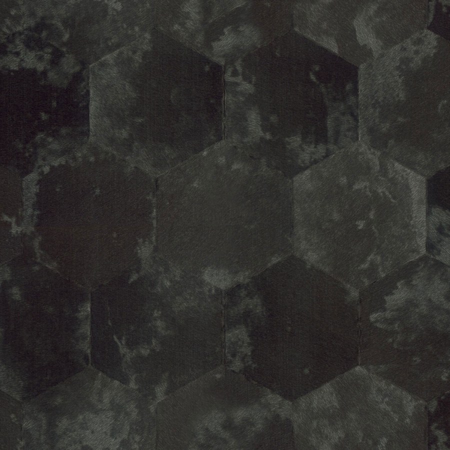 Crna geometrijska flis tapeta s vinil površinom Z80001 Philipp Plein | Ljepilo besplatno - Zambaiti Parati