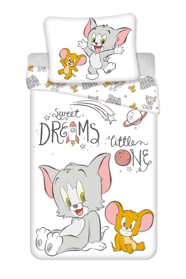 Disney posteljina Tom & Jerry 050 baby 100x135, 40x60 cm - Dječja posteljina licencirana