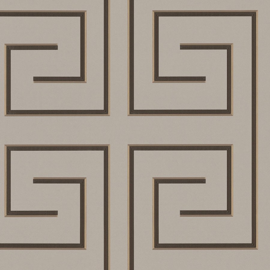 Luksuzna sivo-bež geometrijska flis tapeta za zid Z76014, Vision | Ljepilo besplatno