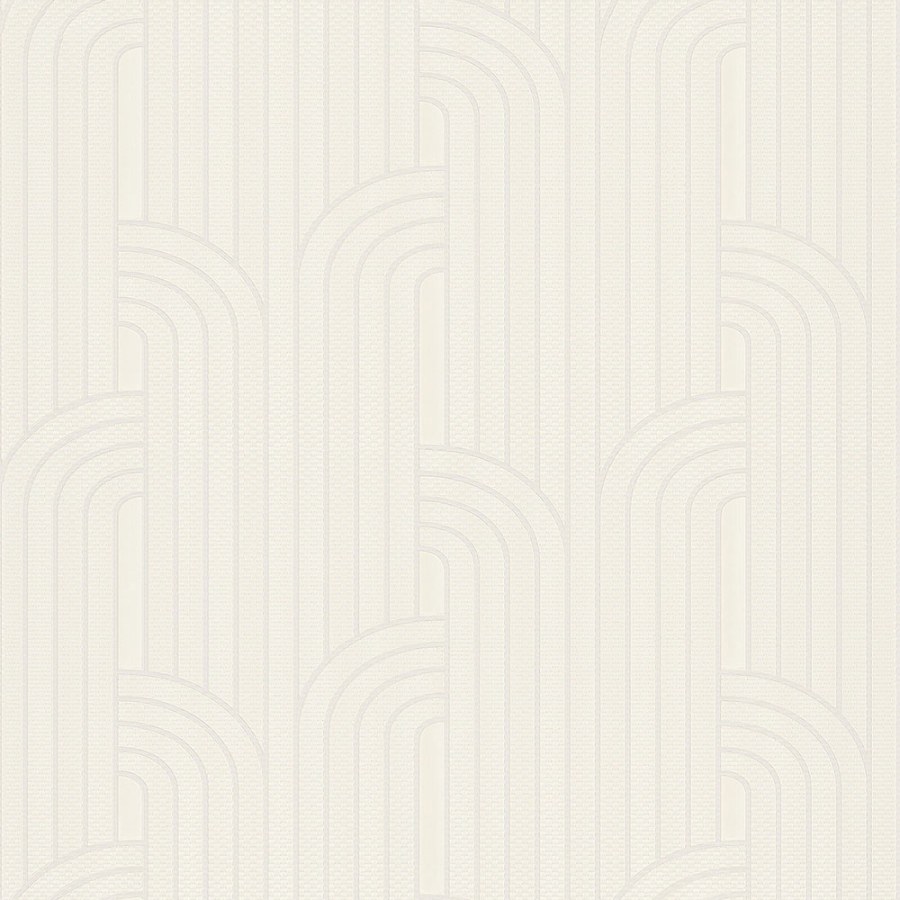 Luksuzna kremasta geometrijska flis tapeta za zid Z76024, Vision | Ljepilo besplatno - Zambaiti Parati