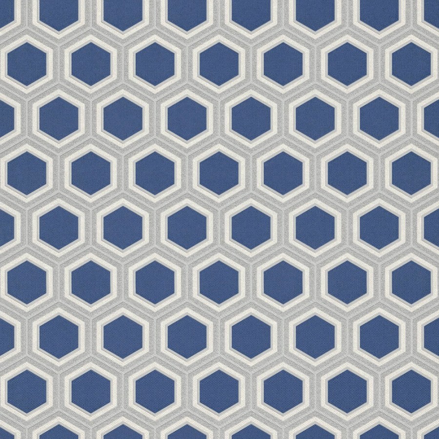 Luksuzna plava geometrijska flis tapeta za zid Z76045, Vision | Ljepilo besplatno - Zambaiti Parati
