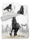 DETEXPOL Francuska posteljina Horses The King Cotton, 220/200, 2x70/80 cm Posteljina foto print