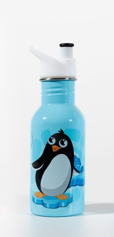 Water Revolution Dječja boca za piće od nehrđajućeg čelika Penguin Food-grade nehrđajući čelik 18/8, 500 ml
