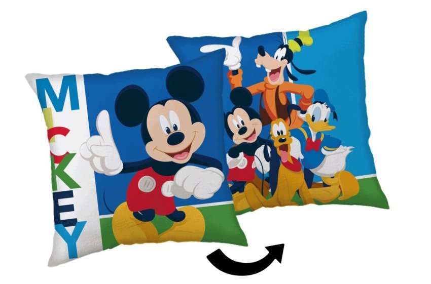 JERRY FABRICS Microplush jastuk Mickey i prijatelji poliester, 1x35/35 cm - jastučići s podstavom